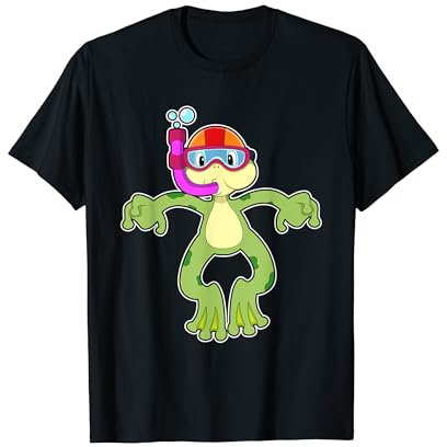 Frosch Taucher Schnorchel Tauchen T-Shirt