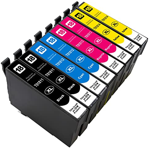 ESMONLINE 8 er Set Multipack kompatible Druckerpatronen als Ersatz für Epson 18 XL für Expression Home XP-425 XP-30 XP-200 XP-310 XP-315 XP-400