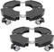 Linkax Lot de 2 roulettes pour plantes Ø 35-48 cm, planche à roulettes pour plantes jusqu'à 150 kg, soucoupe, pot de fleurs, grand pot de fleurs, support de parasol, poubelle, citerne d'eau, casier à
