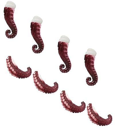 Warmhm 2 Sätze Simulierte Oktopus-schnurrhaare Sea Life Tierfigur Marktanzeige Requisite Gefälschte Oktopuskralle Künstliche Meeresfrüchtemodelle Gabby Esstisch Füllstoff Kind PVC