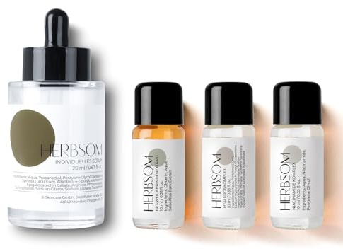 Herbsom individuelles Serum gegen Unreinheiten und Hautglanz I ölfrei, spendet Feuchtigkeit, leichte Pflege für zu Unreinheiten neigende Haut