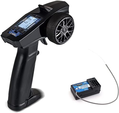 aneegfpv Turbo RC Remote and Receiver P32 2.4G 4CH RC Controller LCD Display with Waterproof Radio Transmitter 91803G-C for RC Car Boat PK FS-GT3B (P32)