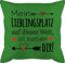 Shirtracer Kissen 50x50 - Valentinstag Ideen - Mein Lieblingsplatz auf Dieser Welt ist neben dir I Geschenk Beziehung Partner Partnerin Liebeserklärung Freund Freundin Paare - 50 x 50 cm - Grün