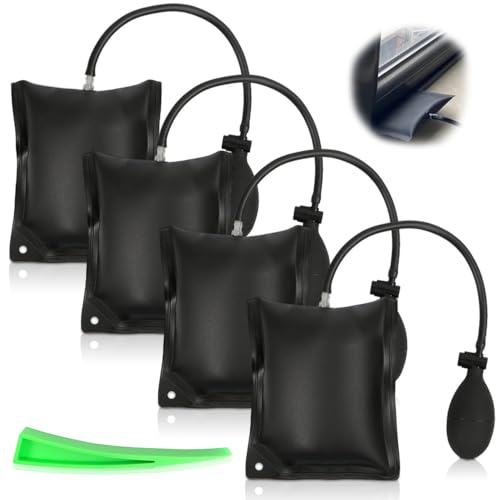 4 Stücke Montagekissen Luftkissen, Fenstereinbauluftkissen, Air Pump Wedge, Montagekissen Hebekissen Pneumatikspanner, Tragfähigkeit Bis Zu 200 Kg, für Tür- und Fenstermontage, Autoreparaturen