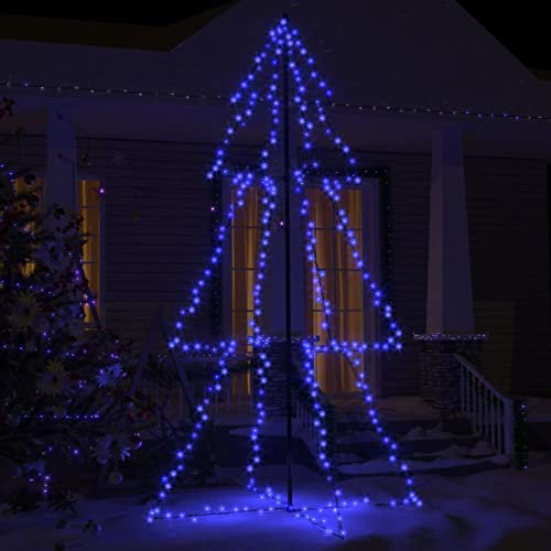 Tidyard Weihnachtsbaum Kegelform Innen Außen Pyramide Christbaum Metallbaum Weihnachtsdeko Lichterpyramide Deko Weihnachten 120x220 cm