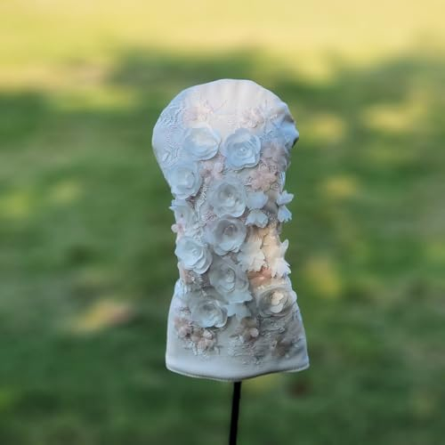 GOALFPRO Golfschlägerhauben mit Blumenspitze, für Fahrer, Fairway-Hölzer, Hybrid-Schlägerhaube, Holz-Schlägerhaube, Golf-Putter-Abdeckungen für Damen und Frauen, Geschenke
