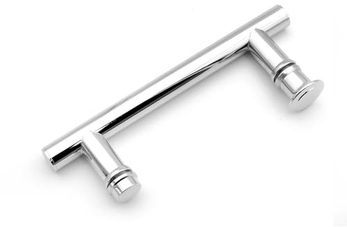 Jelter 1 Pack Stainless Steel Shower Round Glass Door Handle 145mm Hole to Hole Center for Shower Enclosure Shower Room Shower Cabin Handles (1)