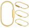 oruola 4 Stück Messing-Schlüsselanhänger,Messing Schlüsselring mit Schraubverschluss,Brass Screw Lock Key Chain Ring,Schlüsselanhänger aus Messing für Schmuckherstellung Handtaschen DIY Zubehör