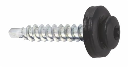 KLIMAS Spenglerschrauben Trapezblechschrauben Bohrschrauben mit EPDM Dichtscheibe für Holzunterkonstruktionen Torx TX-20 (RAL7016 - Anthrazitgrau)