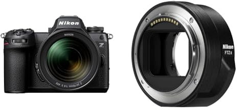 Nikon Hybride Z6III + Z 24-70mm f/4 S Kit, Plein Format 24,5 MP, vidéo 6K, jusqu'à 120 i/s, écran Tactile et orientable + Bague d'adaptation FTZ II JMA905DA Noir