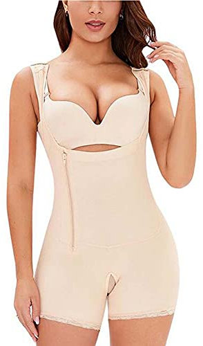 Body Shaper per Donna Body Modellante con Controllo deciso Busto Aperto Cerniera Bruciagrassi Body Senza Cavallo