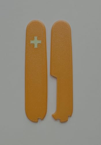 Replacement Covers For Victorinox Scales Plus 91mm Plastic Handles With Extra Pen Slot And Glowing Cross (Orange)
