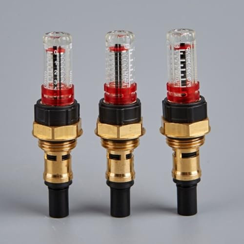 RANRAO Krümmer-Durchflussmesser, W ater Fußbodenheizung, Krümmer, Durchflussmesser, Anzeige für Wasser-Fußbodenheizung, Ersatz-Messgerät (3 Stück)