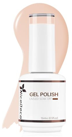 Nicedeco 15ML Vernis Semi Permanent Nu Foncé, Vernis à Ongles Gel Polish Nail Art Soak Off UV LED Brillant Longue Durée (329)