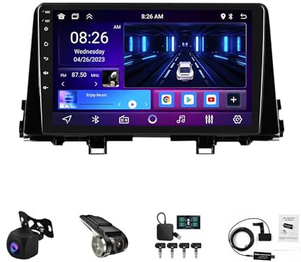 Generico ZCHBSM Android 13 Autoradio per KIA Morning Picanto 2017-2020 con Bluetooth 9 Touch Screen Radio Wireless Carplay Navigazione GPS WiFi Telecamera Comandi al Volante (W2 2+32G)