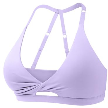 ZAAYO Reggiseno sportivo da donna, con schiena aperta, per allenamento, palestra, imbottito, medio impatto, yoga, top con cinghie regolabili