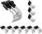 Lavello Cucina Clips, Angolo Regolabile,Ganci Regolabili Da Incasso,Sottopiano Lavello Clip per Lavello Cucina in Acciaio Inox,Robusto e Durevole, Adatto per Lavanderie, Lavelli da Cucina,10PC Nero