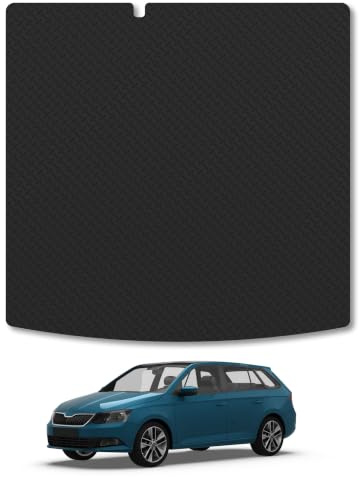 Skoda Fabia (2014-2021) [Estate] 5mm Rubber Boot Mat | Heavy Duty Rubber Tailored Fit Boot Liner Full Coverage Durable Waterproof Accessories Easy Clean Anti Slip Made in the UK