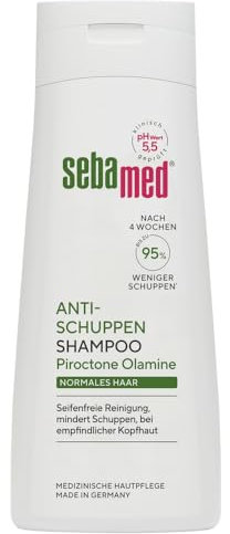 Sebamed Anti-Schuppen Shampoo 200 ml, bis zu 95% weniger Schuppen nach nur 4 Wochen, für normales Haar, zur täglichen Haarwäsche geeignet, Schuppen Shampoo für Männer und Frauen