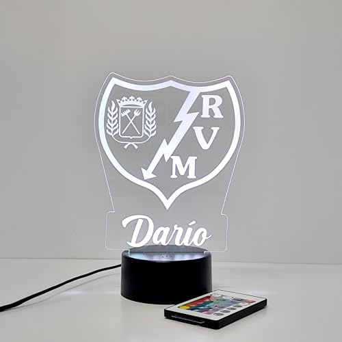 Genérico LTRESD Lámpara 3D RAYO- LED con Control Remoto – Luz de Noche para Niños y Adultos, 16 Colores, USB o Pilas – Regalo Original para Navidad, Cumpleaños y Comunión