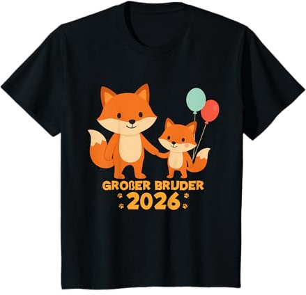 Kinder Großer Bruder 2026 Fuchs Tee - Großer Bruder Fuchs T-Shirt
