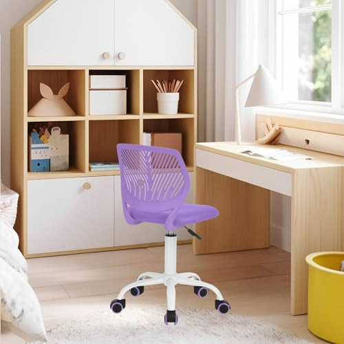 FurnitureR Kinderstuhl Schreibtisch Höhenverstellbar, bunter ergonomischer Jugendstuhl mit Rückenlehne und Armlehnen, Kinderstuhl mit 5 Rädern, für Kinder 3-10 Jahre alt, maximale Belastung 100 kg
