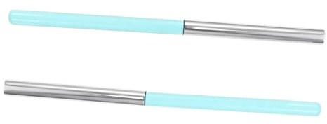 Baluue 2pcs Nail Art Pen Ocean Blue Handle Pen Cap Nail Cleaning Brush for Application and Polish Clean up