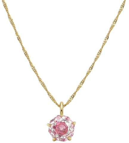 Amor - Damen Halskette 925 Silber - Vergoldet/Golden - mit Zirkonia Stein - AMR-N0028