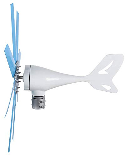 YWBL-WH Kit Generatore Eolico Generatore Eolico in Lega di Alluminio 200W DC12V 8 Pale con Controller Magnete Permanente Trifase per Lampioni Agricoli Uso Marino Fuori Rete (DC24V)