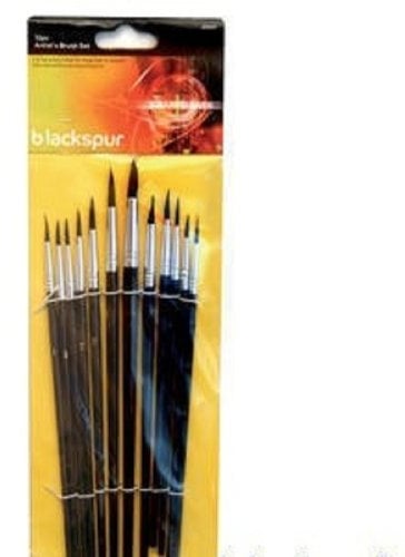 12pc Artist Paint Brushes Set Art School Model Hobby Pack