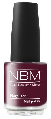 NBM Nagellack 14 ml | Leicht aufzutragen | Kratz- & wischfest | Schnelle Trocknungszeit | Lange Haltbarkeit | Aubergine