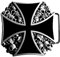Piratenladen Buckle Eisernes Kreuz, Totenkopf, Skull, Gürtelschnalle