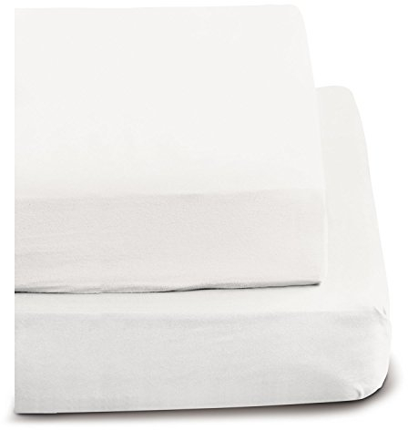 Irisette 0006_10_148717 Merkur, Biber-Spannbetttuch, 180 x 200 cm, weiß