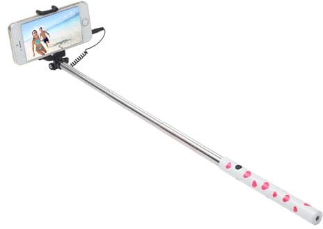 ultron selfie hot shot Weiss, 15 - 45 cm Selfie-Stick mit Kamera-Auslöser am Griff, Für Smartphones wie Samsung Galaxy , iPhone und weitere