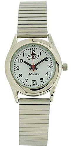 Ravel Ladies Stainless Steel Day/Date Expanding Bracelet Strap Watch R0706.17.2