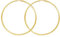 EDELIND Ohrringe Damen Creolen Gold 60 mm 585 Gelbgold Breite 2 mm Ohrringe Gold 14K Echt für Frauen Basic Goldschmuck Damenohrringe mit Schmuck Geschenk Box