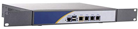 Firewall, VPN, Network Security Appliance, Router PC, Intel Atom D525, (Gray),[4 Intel Gigabit LAN/2USB2.0/1VGA/FAN],(4G RAM/64G SSD)