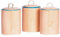 Nicola Spring 3x Porcelain Biscuit Cookie Barrel Jar in Orange/Blue Print
