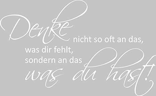 GRAZDesign Wandtattoo Sprüche Motivation für Betrieb, Büro, Wohnzimmer, Sport Wandaufkleber - 82x50cm / 010 weiss
