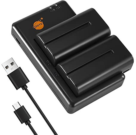 DSTE 2PCS NP-F330 NP-F550 NP-F570 (2900mAh/7.4V) Batterie Chargeur Compatible pour Sony CCD-SC5 CCD-SC6 CCD-SC7 CCD-SC59 CCD-TR18