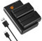 DSTE 2PCS NP-F330 NP-F550 NP-F570 (2900mAh/7.4V) Batterie Chargeur Compatible pour Sony CCD-SC5 CCD-SC6 CCD-SC7 CCD-SC59 CCD-TR18