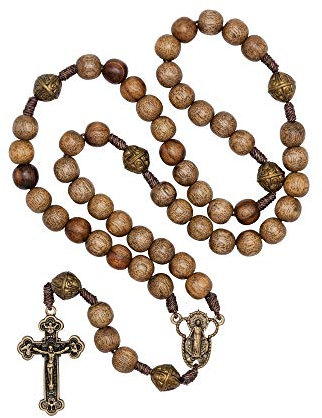 Intercession™ Unser Vater Heiliger handgefertigter Rosenkranz aus Massivholz (Unsere Liebe Frau - Walnuss) Holz, Holz, keine Angabe