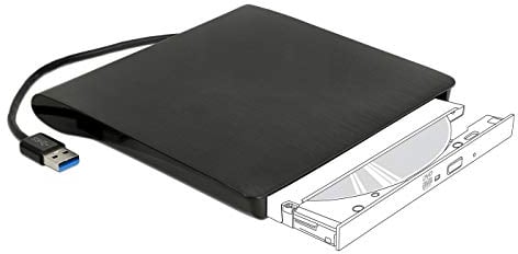 DeLock Externes Gehäuse für 5.25″ Ultra Slim SATA Laufwerke 9,5 mm zu USB Typ-A