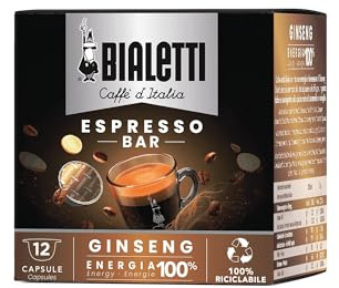 96 Capsule Alluminio Bialetti Mokespresso I Caffe' D'Italia Ginseng