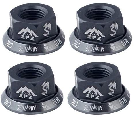 Tenlacum Duraderas Tuercas de rueda de bicicleta BMX Fixie M10 Eje Tornillo para Buje Trasero (4 Piezas) (Titanio)