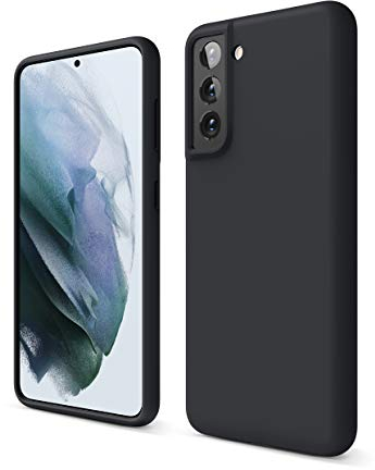 elago Liquid Silicone Case Kompatibel mit Samsung Galaxy S21 Hülle, Hochwertiges Silikon, Rundumschutz Handyhülle : 3-Layer Struktur Schutzhülle (Schwarz)