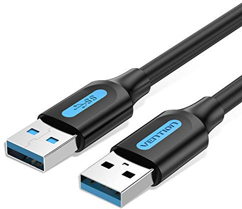 Cable USB macho a macho 3.0 de 1,5 m, cable USB a USB, cable USB macho a macho, cable USB de doble extremo compatible con disco duro externo, reproductor de DVD, refrigerador de portátil, cámara y más