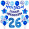 Luftballons 26 .Geburtstag Deko Mann blau Folien ballon 26 Geburtstag Deko Mann geburtstagsdeko 26 jahre geburtstag dekoration Mann, deko 26. Geburtstag Männer deko girlande 26 Geburtstag banner