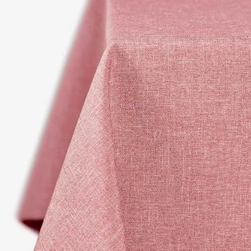 Tischdecke | Altrosa - Eckig - 110x160cm | Gartentischdecke | Outdoor-Decke | Lotus-Effekt | Leinen-Optik | Schmutzabweisend
