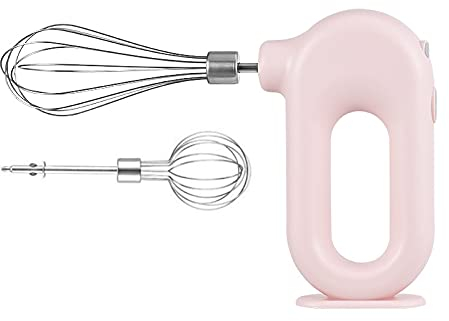 Lihuzmd Electric whisk, hand-held and standable Automatic whipped cream mixer Household small baking machine tools,Pink